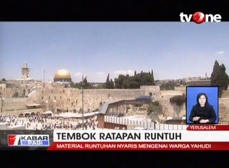Tembok Ratapan Runtuh Nyaris Tewaskan Peziarah