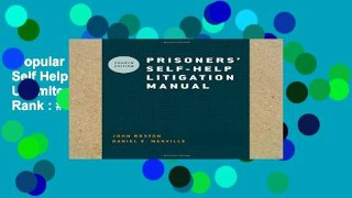 Popular Book  Prisoners  Self Help Litigation Manual Unlimited acces Best Sellers Rank : #1
