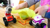 Childrens Toys Videos Truck Toys LOVE GIFTS Blaze Kinder Surprise Eggs. Monster Jam Truck
