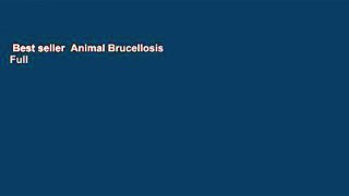 Best seller  Animal Brucellosis  Full