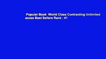 Popular Book  World Class Contracting Unlimited acces Best Sellers Rank : #1