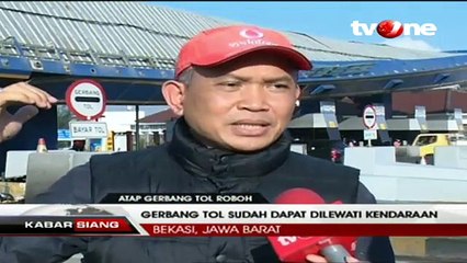 Atap Diperbaiki, Gerbang Tol Cikunir 2 Tetap Beroperasi