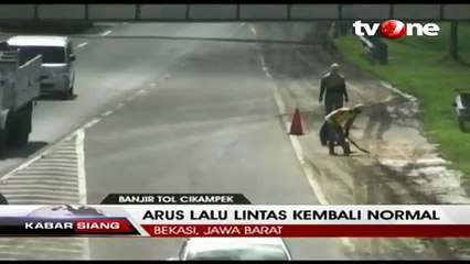 Banjir di Tol Cikampek-Jakarta Surut
