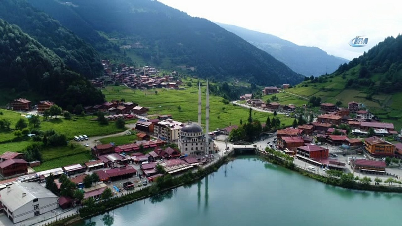 Uzungöl ‘Teleferik’ projesinde ilk adım atıldı...Uzungöl havadan görüntülendi