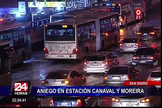 Aniego afecta estación Canaval y Moreira del Metropolitano