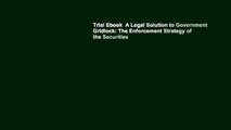 Trial Ebook  A Legal Solution to Government Gridlock: The Enforcement Strategy of the Securities