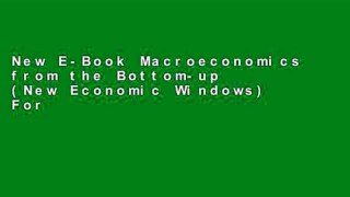 New E-Book Macroeconomics from the Bottom-up (New Economic Windows) For Ipad