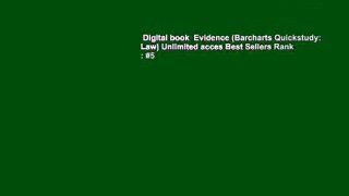 Digital book  Evidence (Barcharts Quickstudy: Law) Unlimited acces Best Sellers Rank : #5