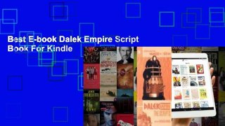Best E-book Dalek Empire Script Book For Kindle