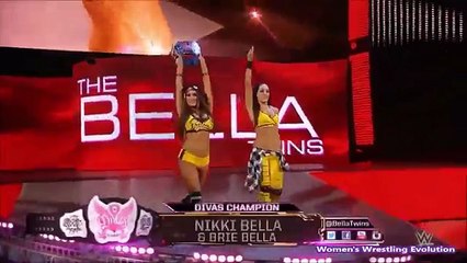 WWE RAW 23/2/15 Paige & Emma vs The Bella Twins