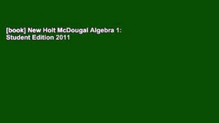 [book] New Holt McDougal Algebra 1: Student Edition 2011