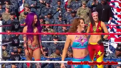 WWE Tribute to the Troops Absolution vs Mickie,Sasha & Bayley