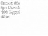 800 Thread Count Three 3 Piece Queen Size Black Stripe Duvet Cover Set 100 Egyptian