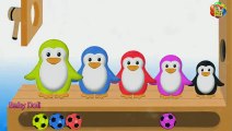 Learn Colors with Penguin Wooden Hammer for Children Kids Toddlers Colorful Penguin Colour