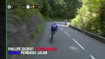 Phillipe Gilbert Terpelanting Tabrak Pembatas Jalan