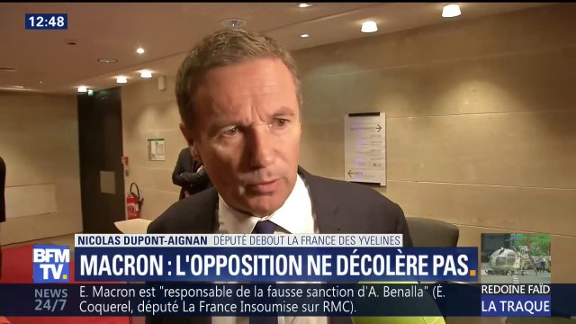 Affaire Benalla: après les déclarations de Macron, Dupont-Aignan entend claquer la porte de la commission d'enquête qui ne sert à rien