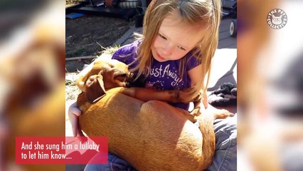 Little Girl Sings Sweetest Lullaby To Her Rescue Pup (VIDEO)