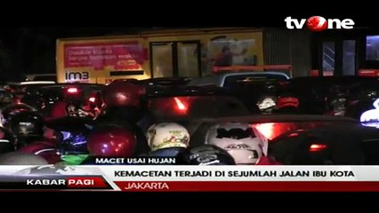 Kemacetan Ibukota Usai Diguyur Hujan