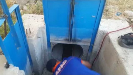 Sulama Kanalına Düşen Keçi Afad Tarafından Kurtarıldı