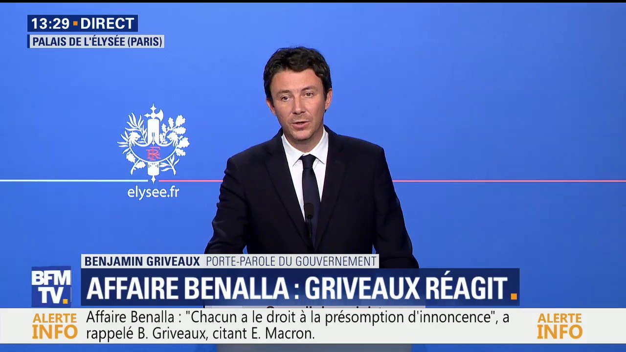 Affaire Benalla: "Les conséquences de cette affaire porteront sur une réforme de l'organisation de l'Elysée une fois les dysfonctionnements établis", annonce le porte-parole du gouvernement