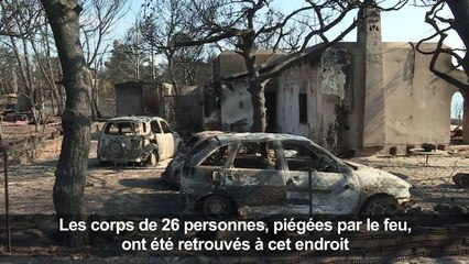 Incendies en Grèce: paysages apocalyptiques à Mati