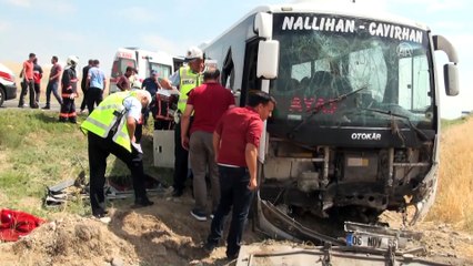 Otobüs kaza yaptı: 1 ölü, 23 yaralı - ANKARA