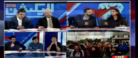 Voters in Lahore surround Saad Rafique, chants slogans