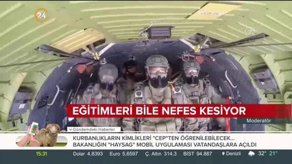 Bordo berelilerin paraşüt atlayışı