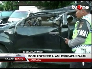 Seperti Ini Kondisi Fortuner Setelah Tabrak Sepeda Motor