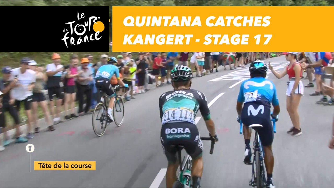 Quintana rattrape Kangert / Quintana catches Kangert  - Étape 17 / Stage 17 - Tour de France 2018