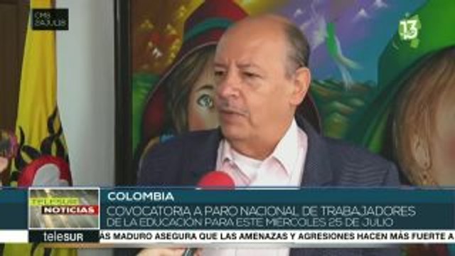 Maestros colombianos realizan paro para exigir garantías de seguridad