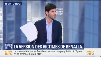 "Il y a des traces de coups sur la poitrine et une raideur cervicale", détaille l'avocat des victimes présumées d'Alexandre Benalla