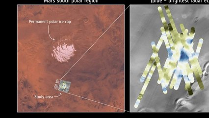 Descubren primer lago subterráneo de agua líquida en Marte