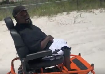 Alabama Man in Wheelchair Visits Beach for First Time