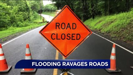 Heavy Rain Washes Out Roads in Pennsylvania