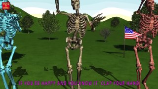 If Youre Happy And You Know It! SKELETON | Nursery Rhymes for Children | 3D Animation