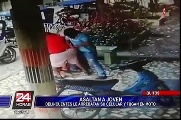 Iquitos: mujer es atacada salvajemente por asaltantes para arrebatarle su celular