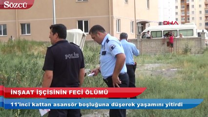 İnşaat işçisinin feci ölümü