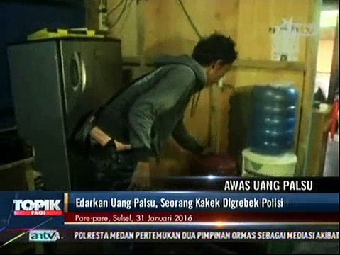 Edarkan Uang Palsu, Seorang Kakek Digerebek Polisi