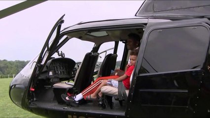 A.B. arrives to Steelers camp by helicopter