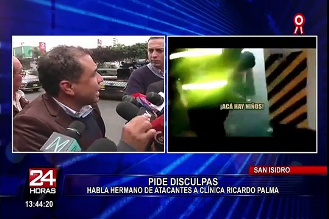 Hermano de atacantes condena atentado a Clínica Ricardo Palma