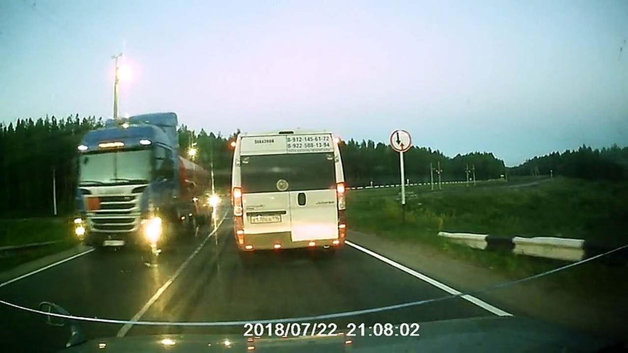 Speeding Driver Loses Control, Hits Van