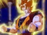 Dragonball Z Kai: Goku powers up at Korin Tower.