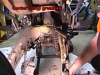 Technical Demo on BMW F650 - Centre Stand Greasing