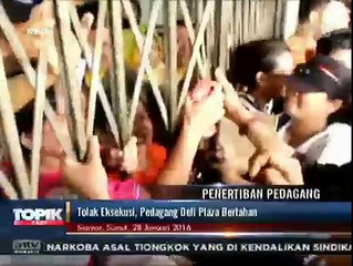 Puluhan Pedagang Deli Plaza Tolak Eksekusi
