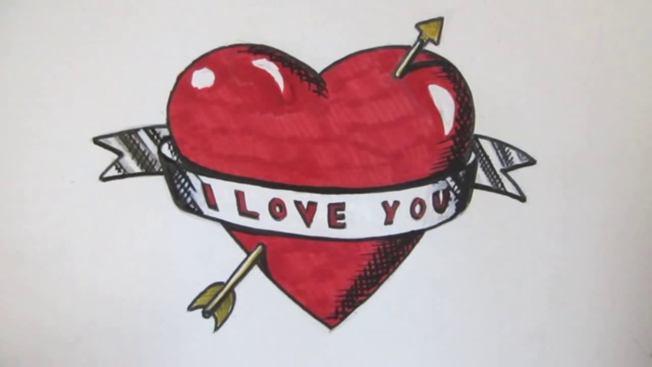 Comment Dessiner Un Coeur Avec Une Banniere Et Une Fleche Video Dailymotion