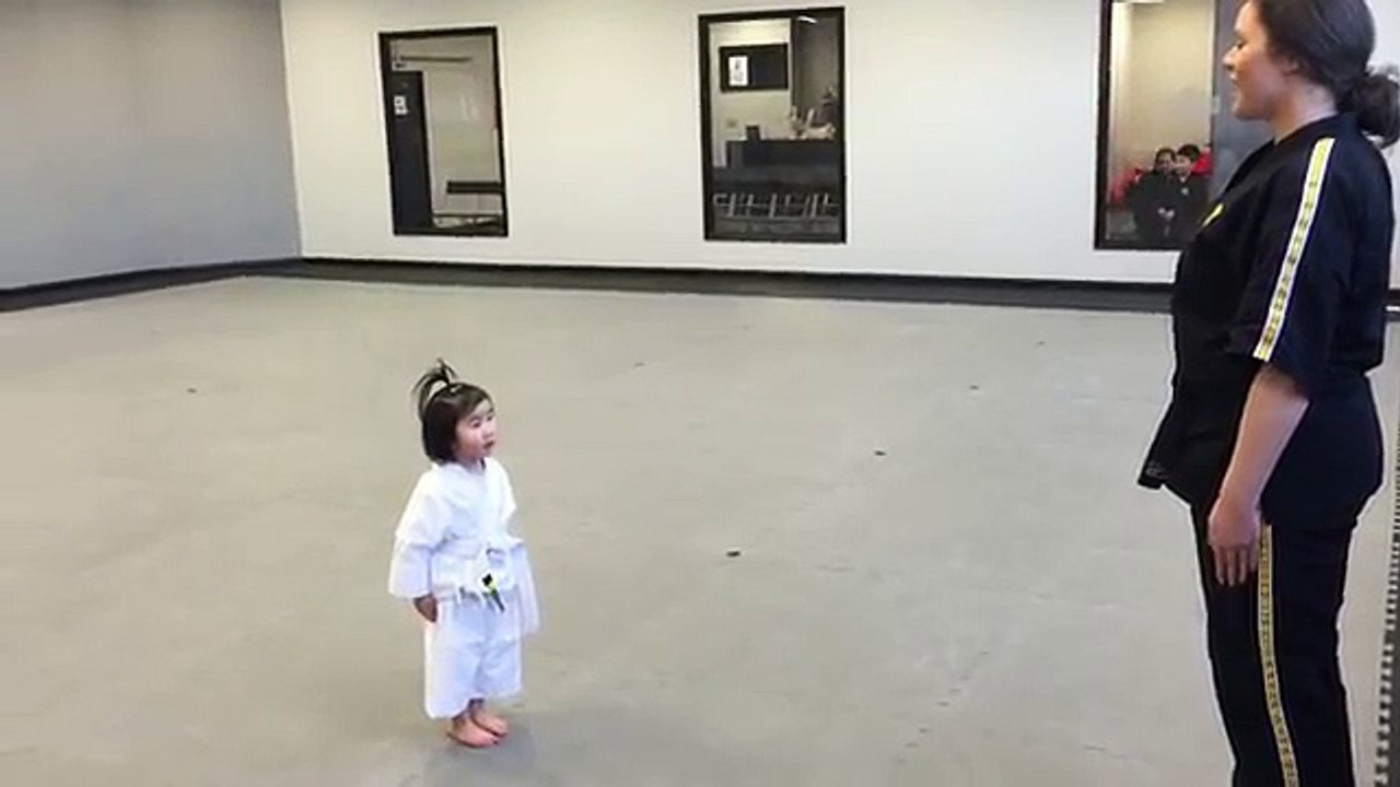 3 Year Old White Belt Reciting the Student Creed