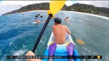 [별별영상] 카약 타고 파도 속으로…이색 서핑