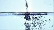 Blue Water Pouring. Stock Footage