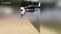 Heavy rains flood streets in North Carolina